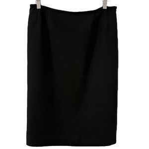 Kasper Elegant Black Pencil Skirt 14P